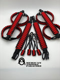 Grab Handles For Jeep JK/JKU Black and Red (Front and Rear) FREE Zipper Pulls