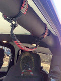 Grab Handles For Jeep JK/JKU Black and Red (Front and Rear) FREE Zipper Pulls